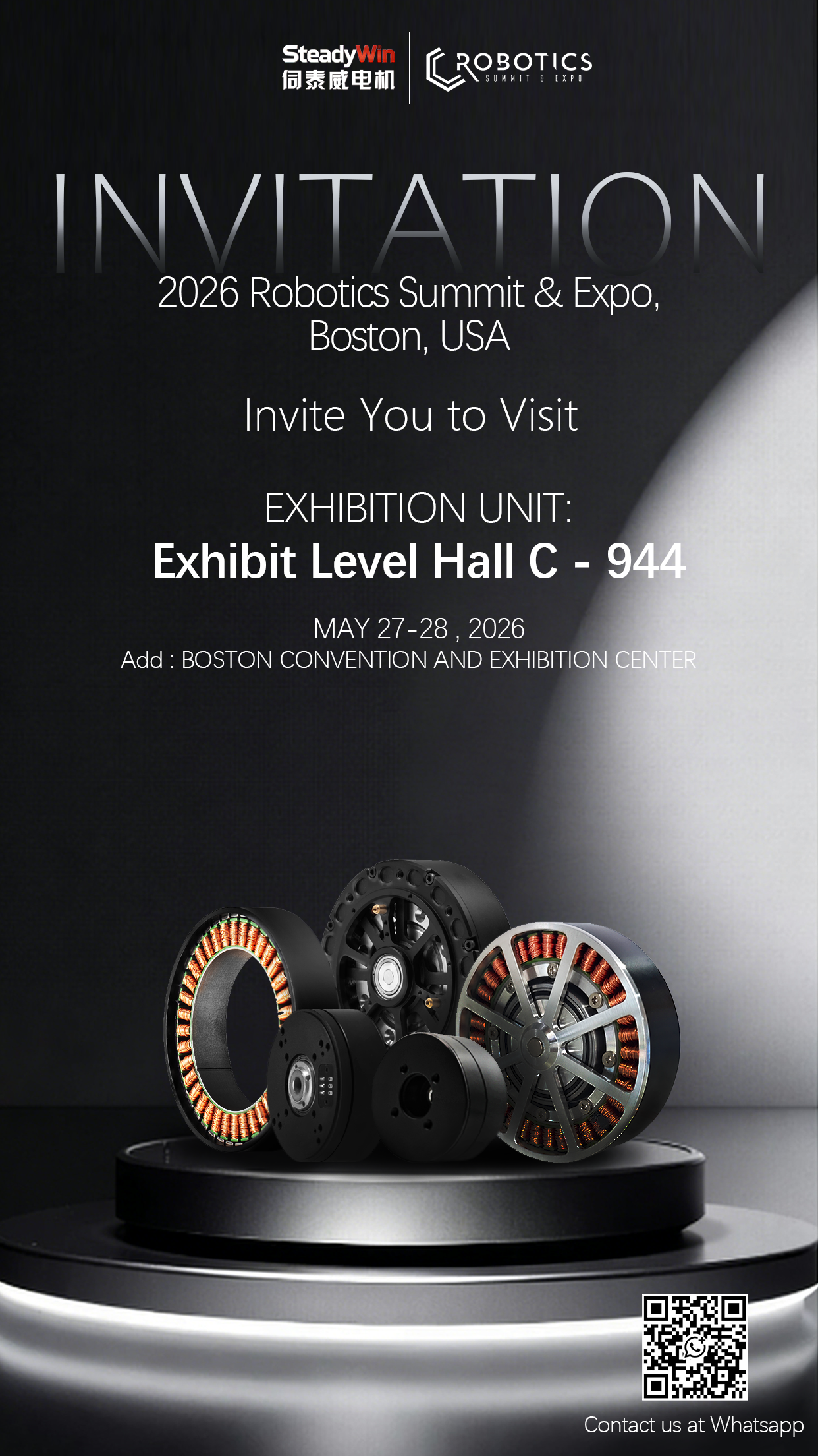 2026 Robotics Summit & Expo in Boston, USA---May 27–28 – SteadyWin