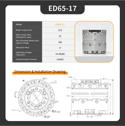 SteadyWin ED65-17 Planetary Gearbox Joint Motor