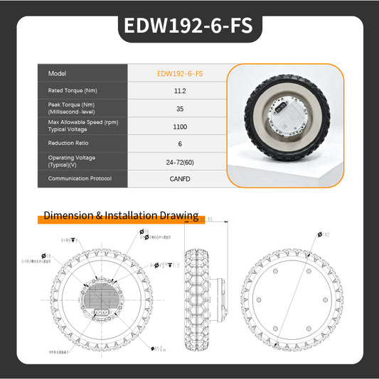 SteadyWin EDW192-6-FS Waterproof Planetary Gearbox Joint Motor