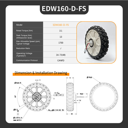 SteadyWin EDW160-D-FS Waterproof Planetary Gearbox Joint Motor